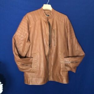 Men's Brown Black Rivet Motorcycle Jacket